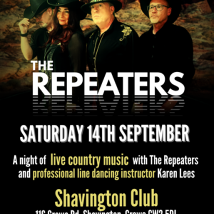 The Repeaters - Country Night at Shavington Club, Crewe on Saturday 14th September 2024